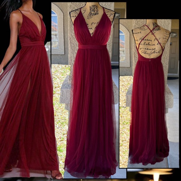 rare beauty burgundy backless maxi dress LESET Barb Lace V Neck Mini Dress in Creme in Satin